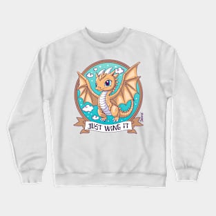 Just Wing It - Fearless Dragon in Flight Crewneck Sweatshirt